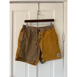 Howler Brothers pressure drop cord corduroy shorts 32 beach summer multi brown